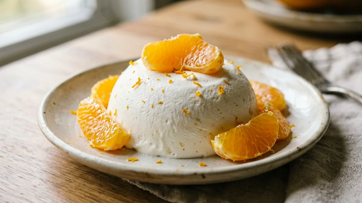 Panna cotta di ricotta all'arancia