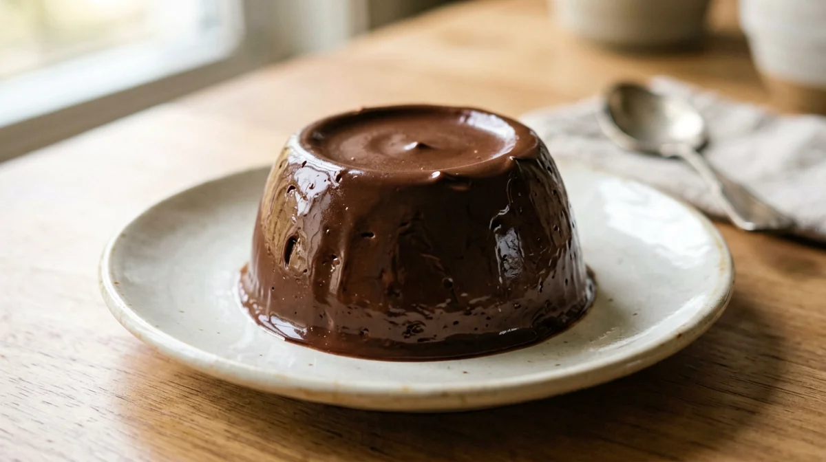Homemade cocoa pudding