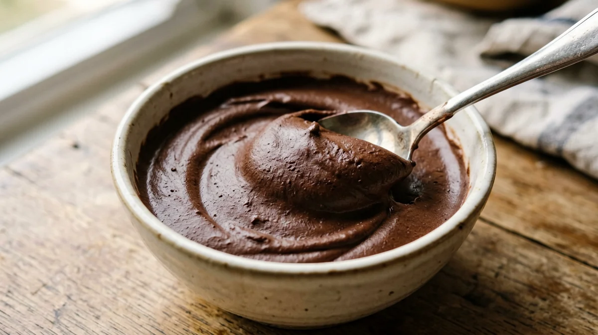 Silken tofu dark chocolate mousse