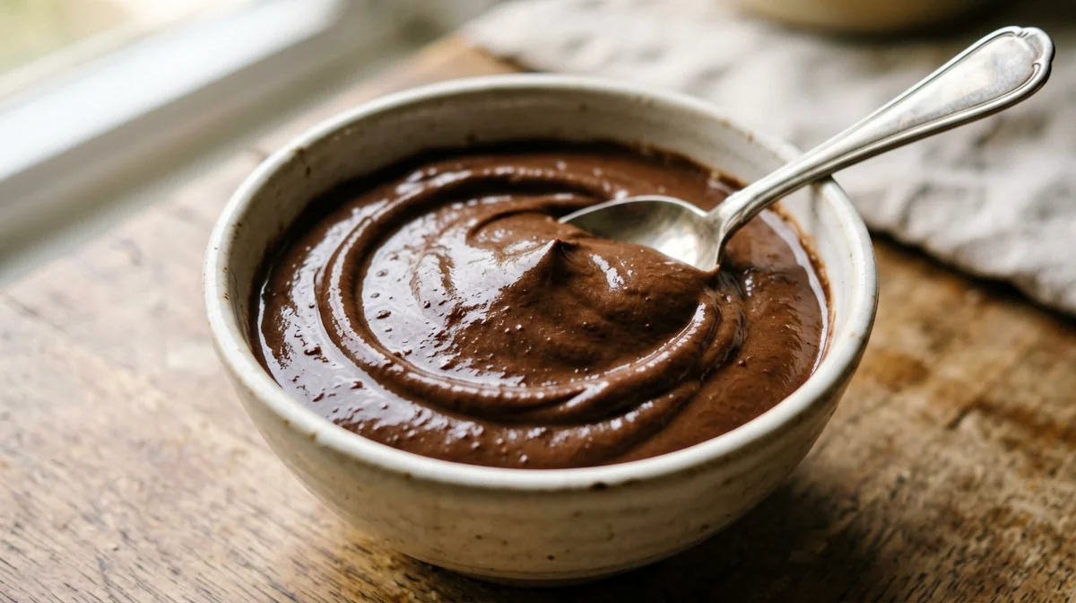 Cocoa banana avocado mousse