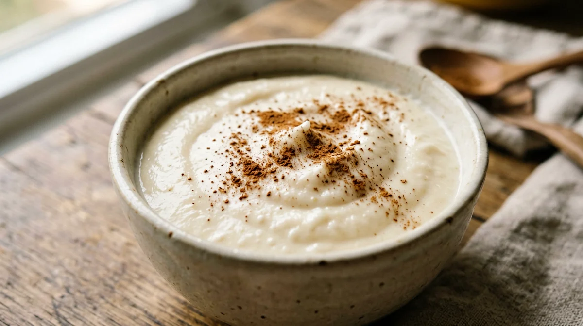 Vegan ginger pear mousse