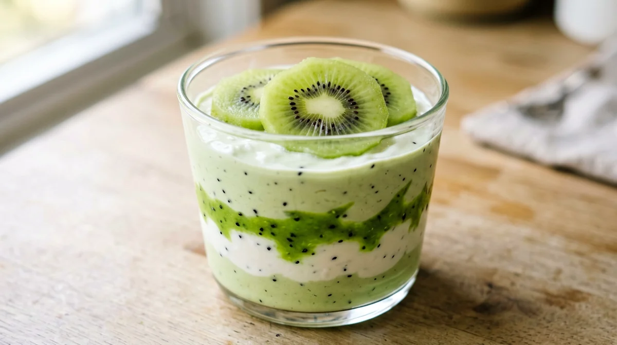 Kiwi and Greek yogurt mousse