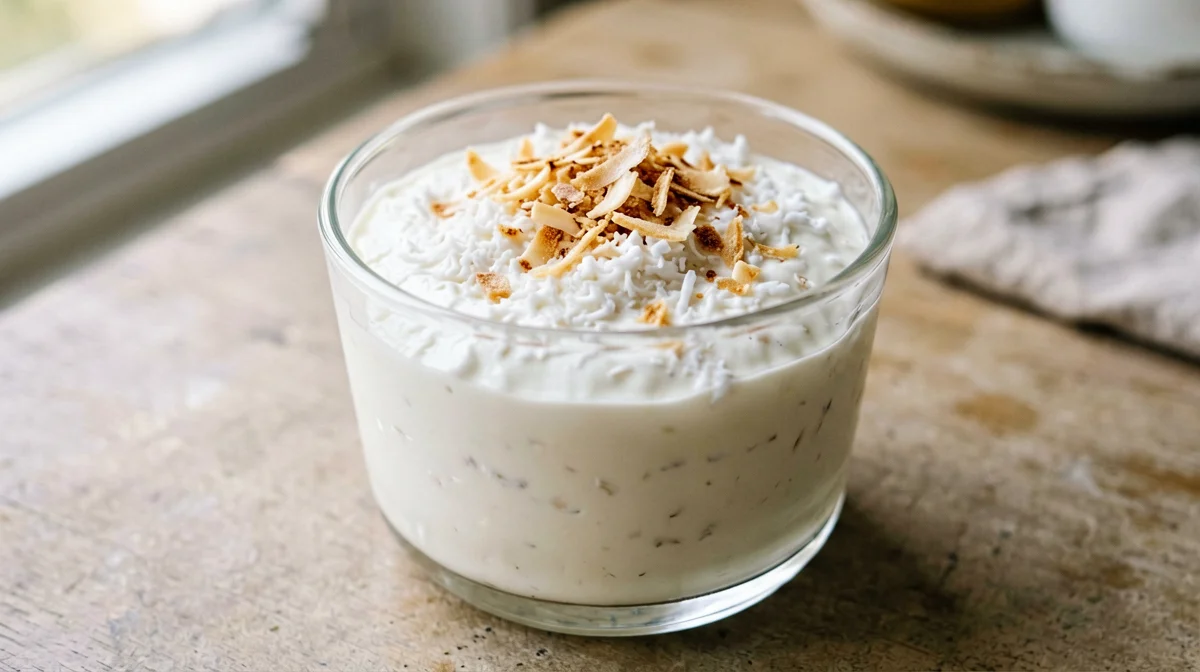 Coconut lime yogurt mousse