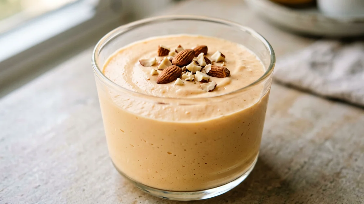 Mousse di albicocche con mandorle