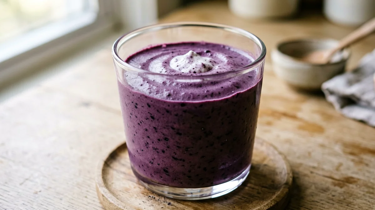 Mousse di more alla panna di soia