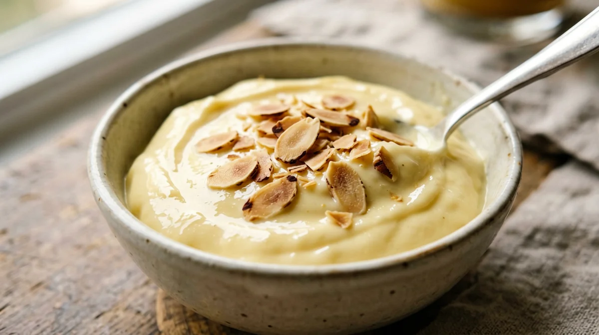 Crema vegana al limone con mandorle