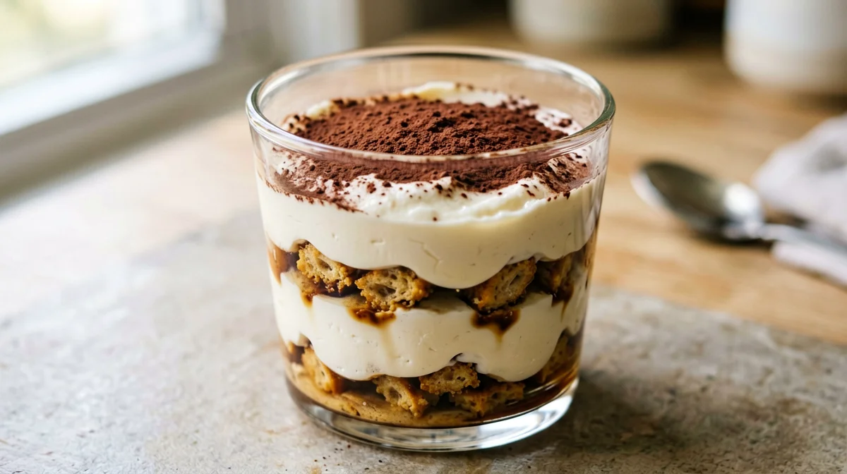 Tiramisù vegano al tofu setoso e caffè