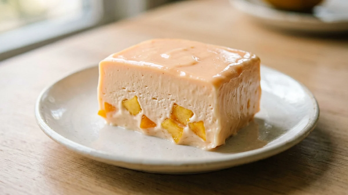 Peach yogurt semifreddo