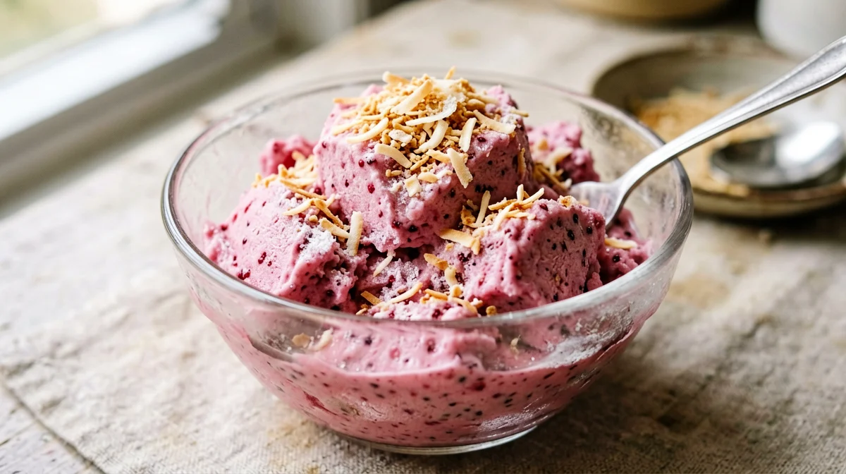 Semifreddo di kefir ai lamponi e cocco