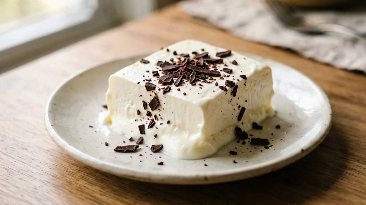 Greek yogurt stracciatella semifreddo
