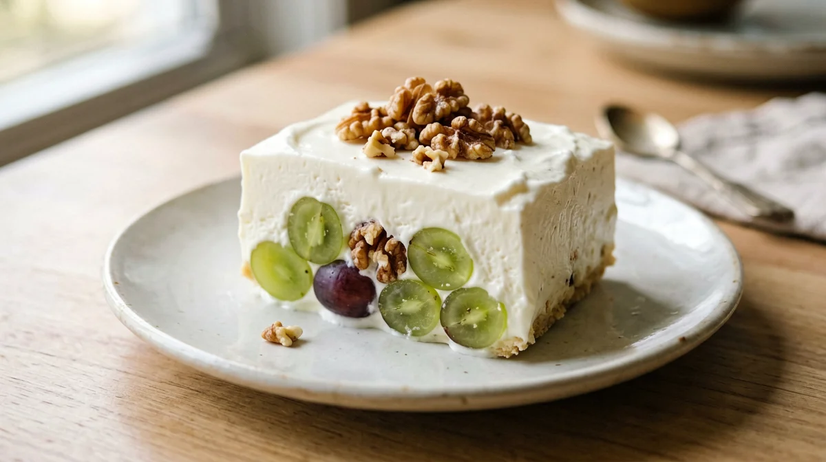 Grape and walnut yogurt semifreddo