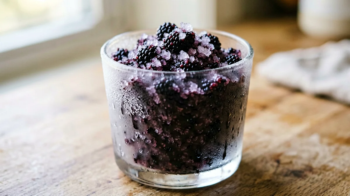 Black mulberry granita