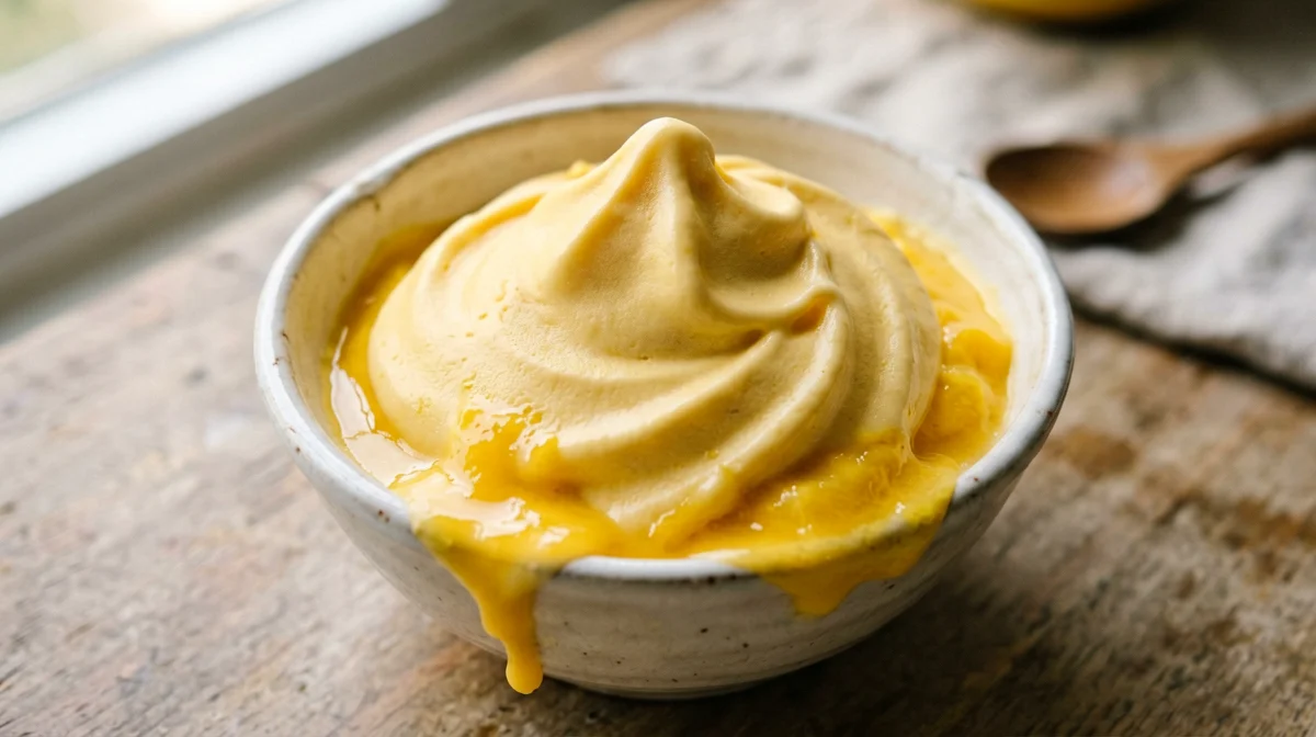 Sorbetto istantaneo di mango e lime
