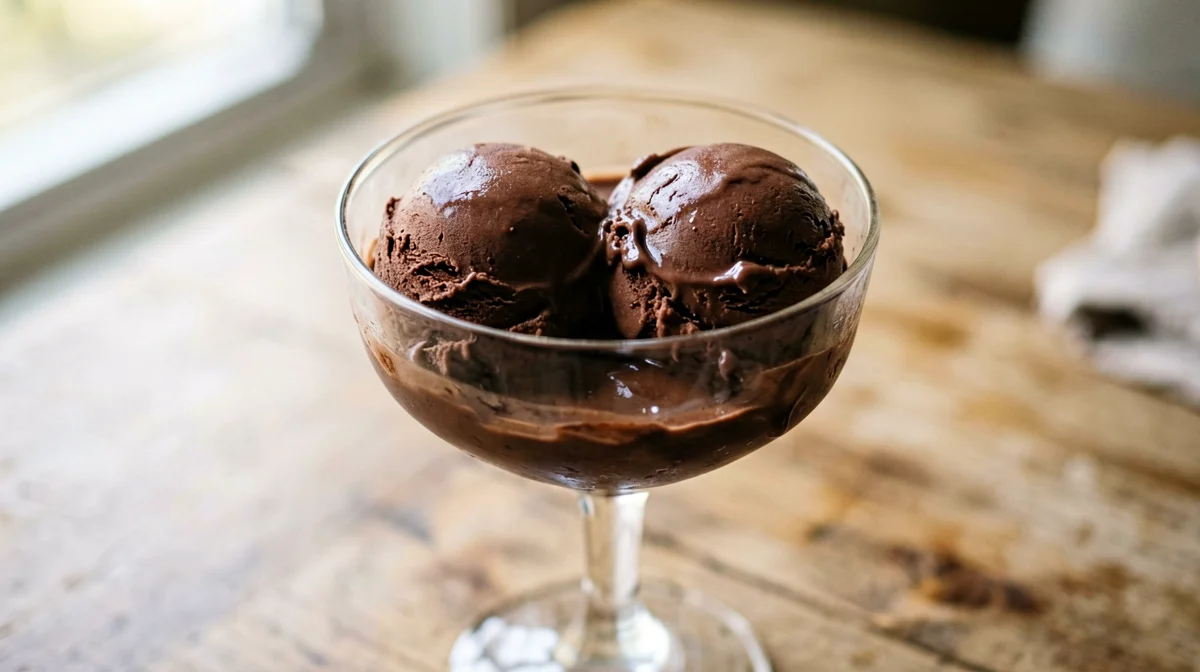 Sorbetto al cioccolato fondente