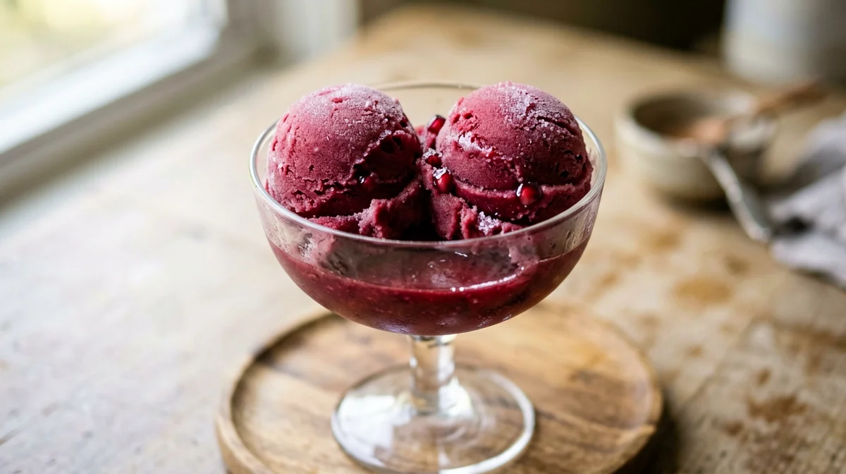 Pomegranate sorbet
