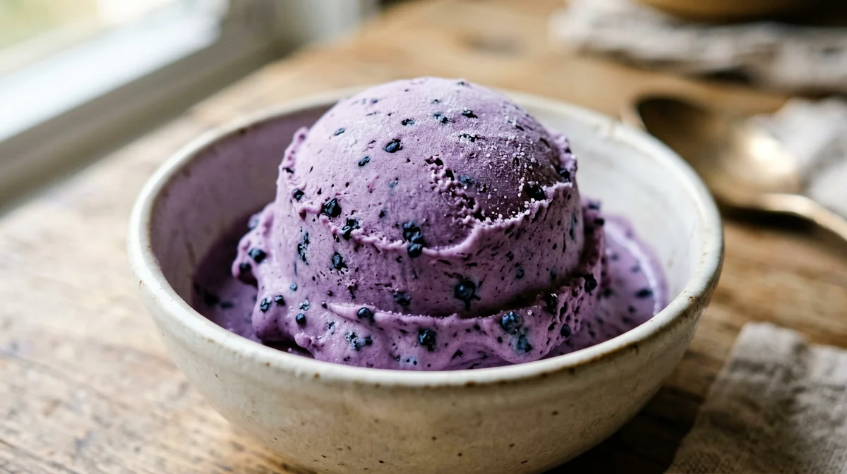 Frozen yogurt di skyr ai mirtilli