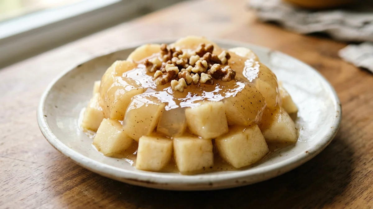 Cinnamon apple jelly with walnuts