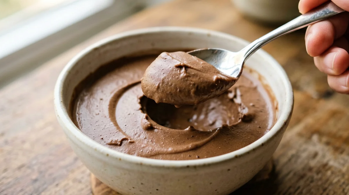 High-protein egg white cocoa pudding