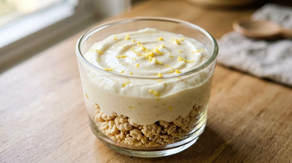 Gluten-free lemon cheesecake cup