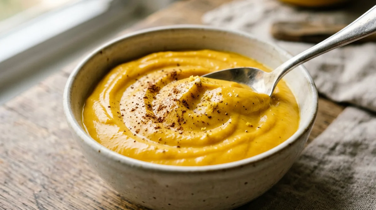 Spiced pumpkin silken tofu cream