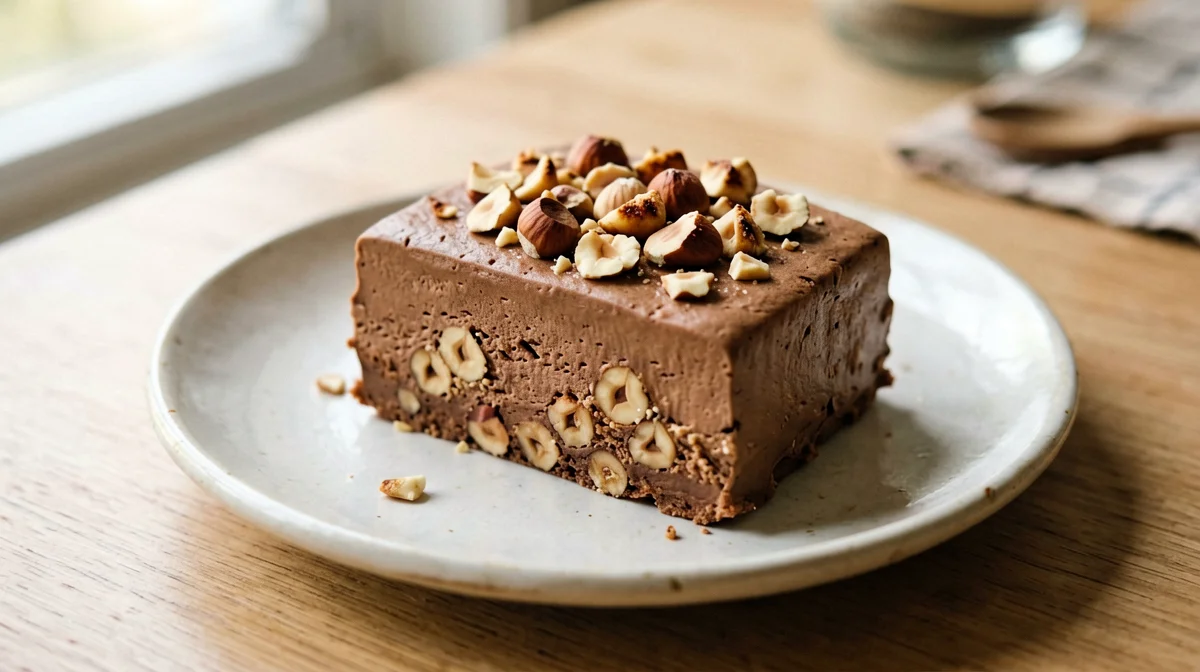 Semifreddo di quark al cacao e nocciole