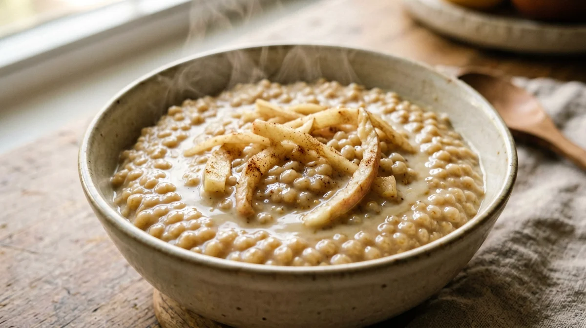 Cinnamon amaranth cream with apple