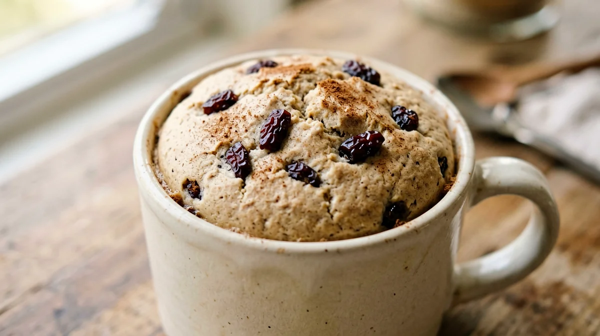 Mug cake al tahina e datteri