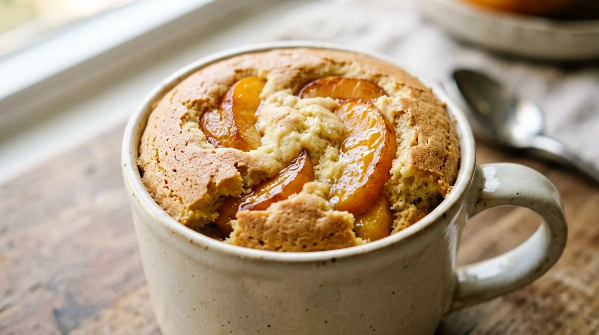 Mug cake alle albicocche e mandorle