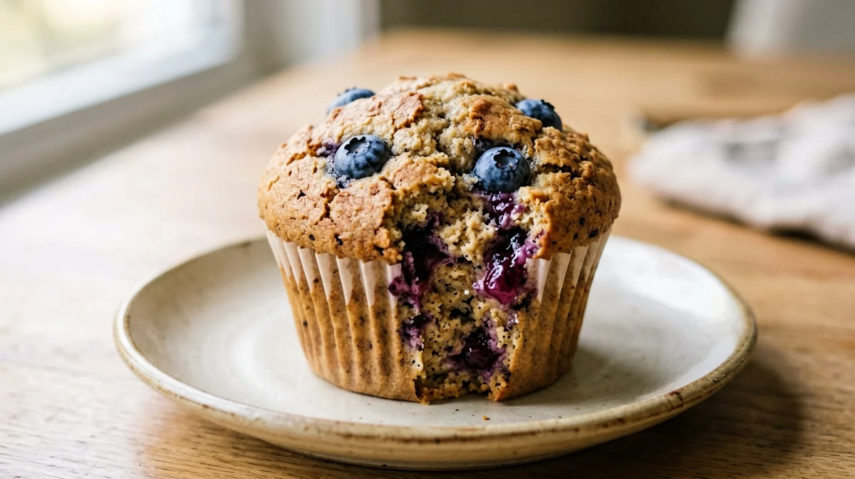 Muffin integrale ai mirtilli e yogurt