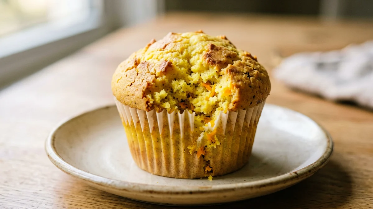 Muffin di farina di mais all'arancia