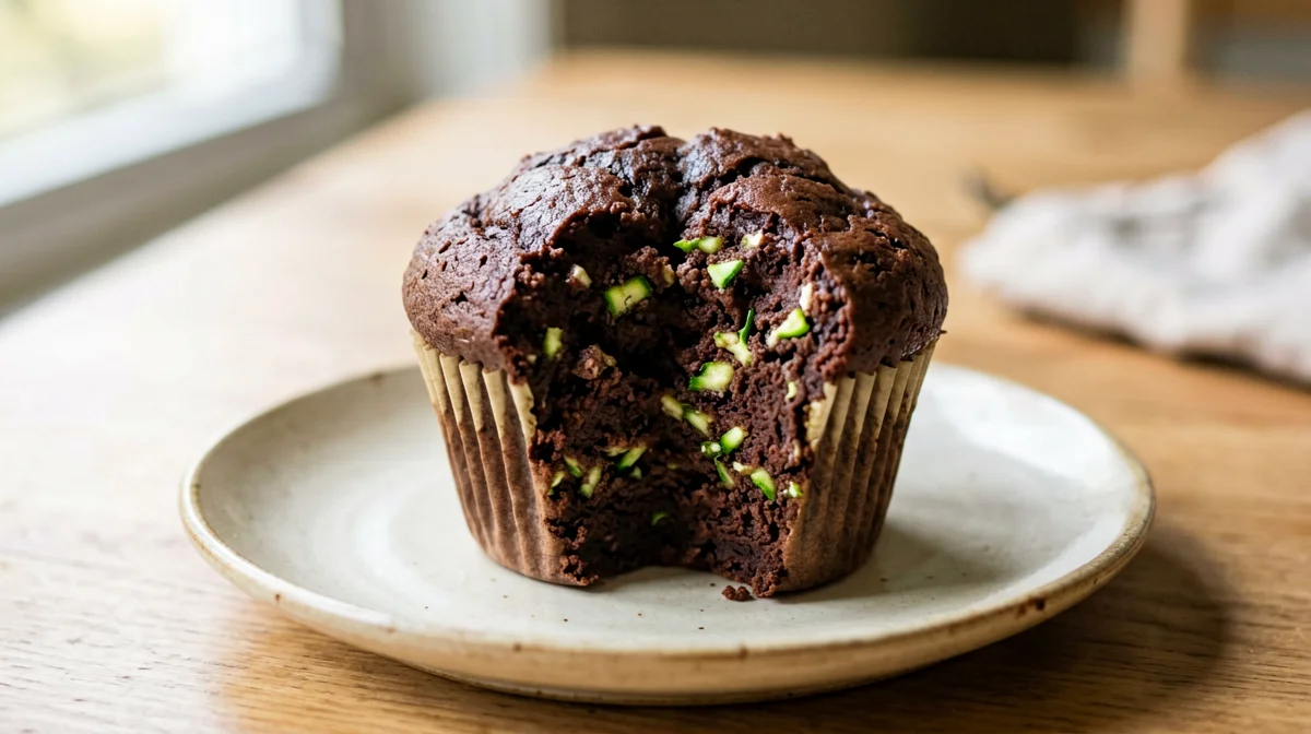 Cocoa zucchini muffin