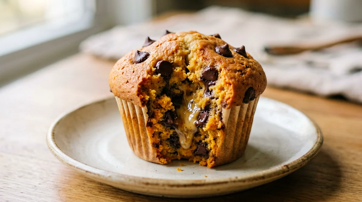 Pumpkin chocolate chip muffin