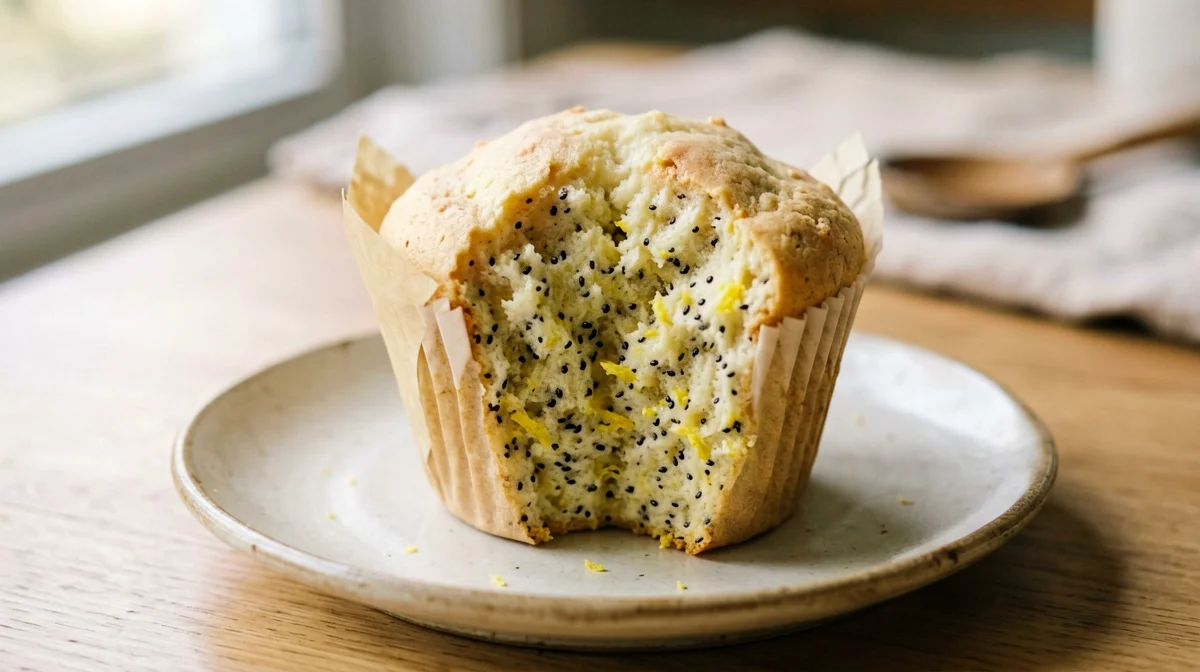 Muffin vegano al limone e semi di chia