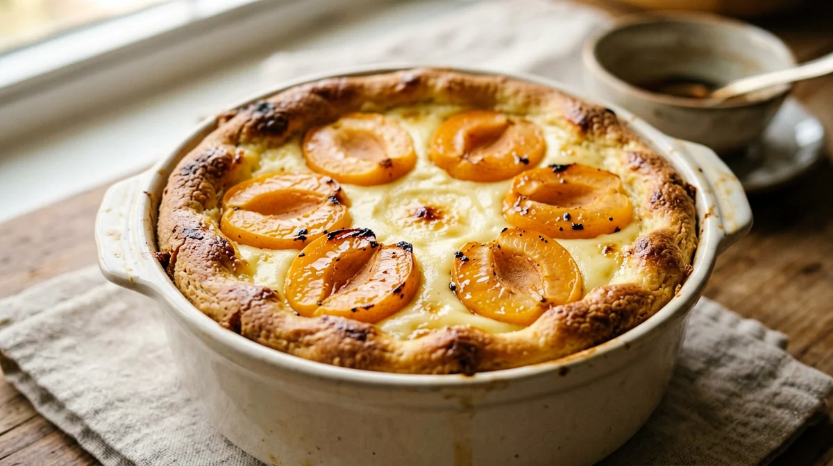 Vanilla apricot clafoutis