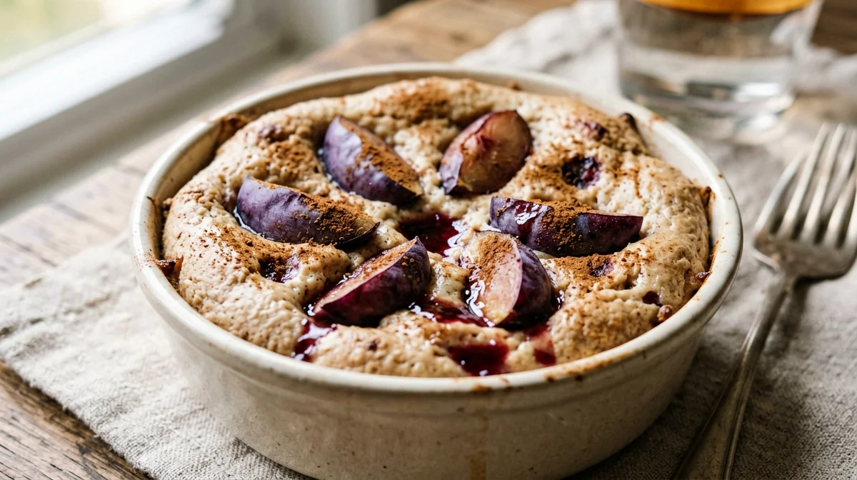 Clafoutis di prugne alla cannella