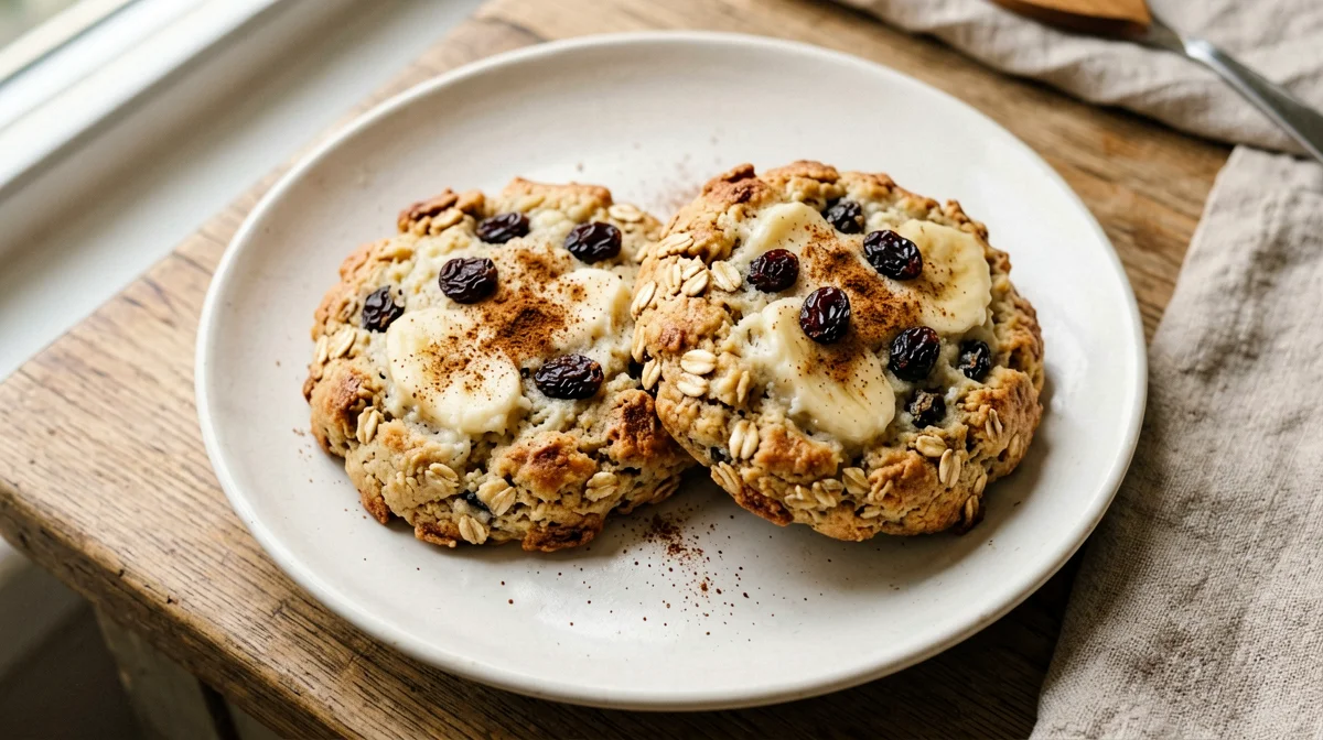 Biscotti di avena e banana senza zucchero
