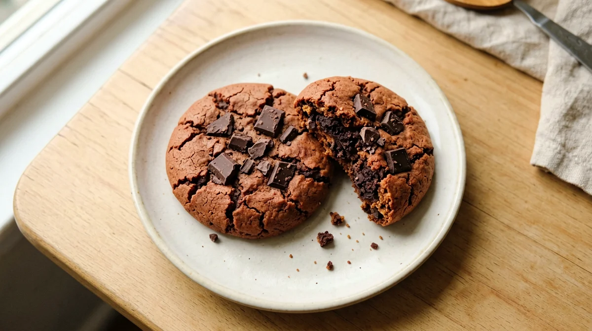 Biscotti di farina di castagne e cioccolato fondente