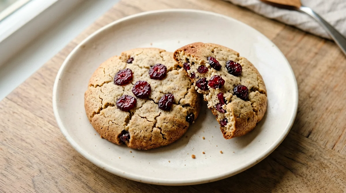 Biscotti vegani di farro e mirtilli rossi