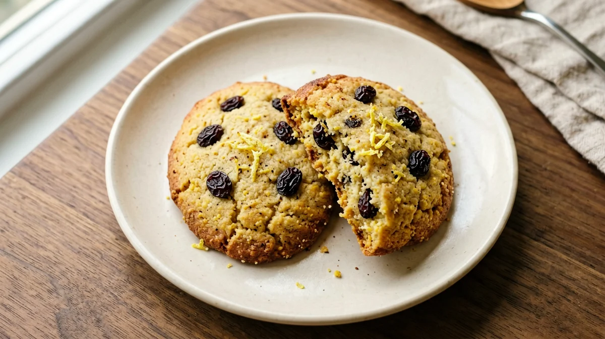 Biscotti di polenta e uvetta alla veneta