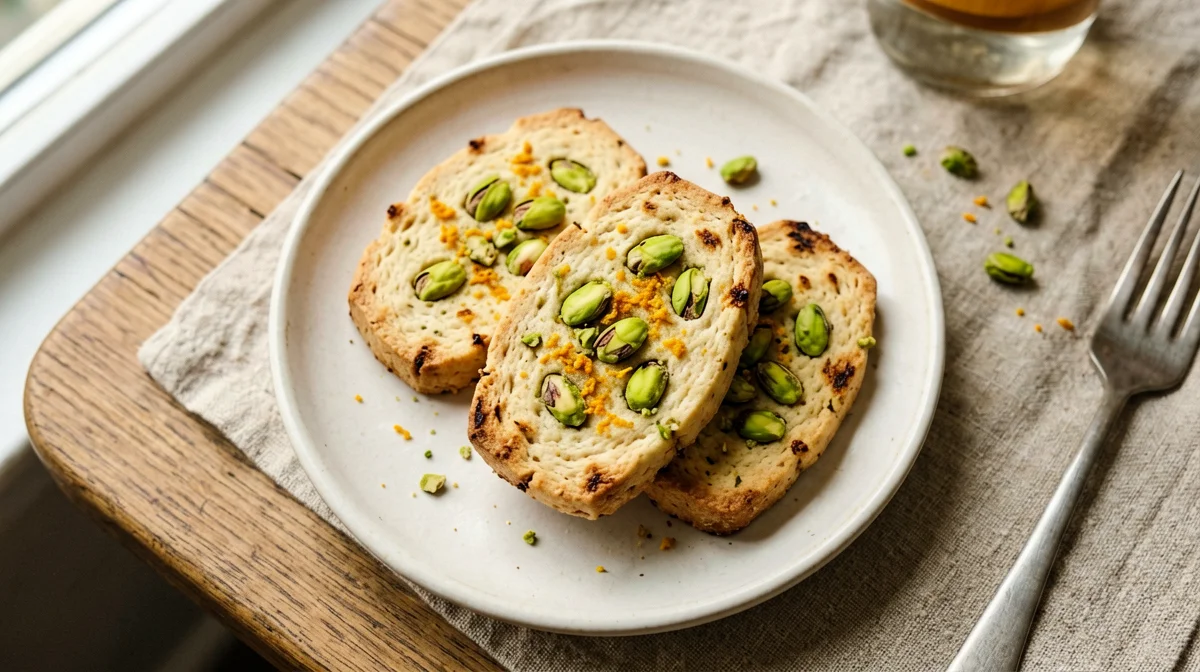 Vegan orange pistachio cantucci