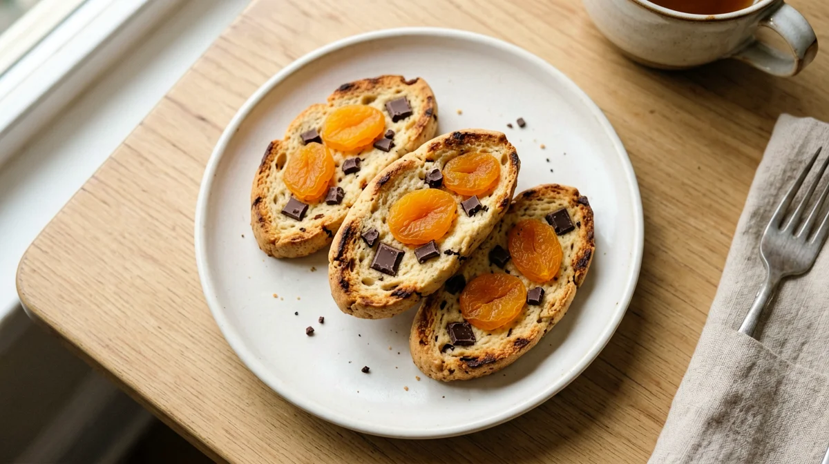 Dark chocolate and dried apricot cantucci