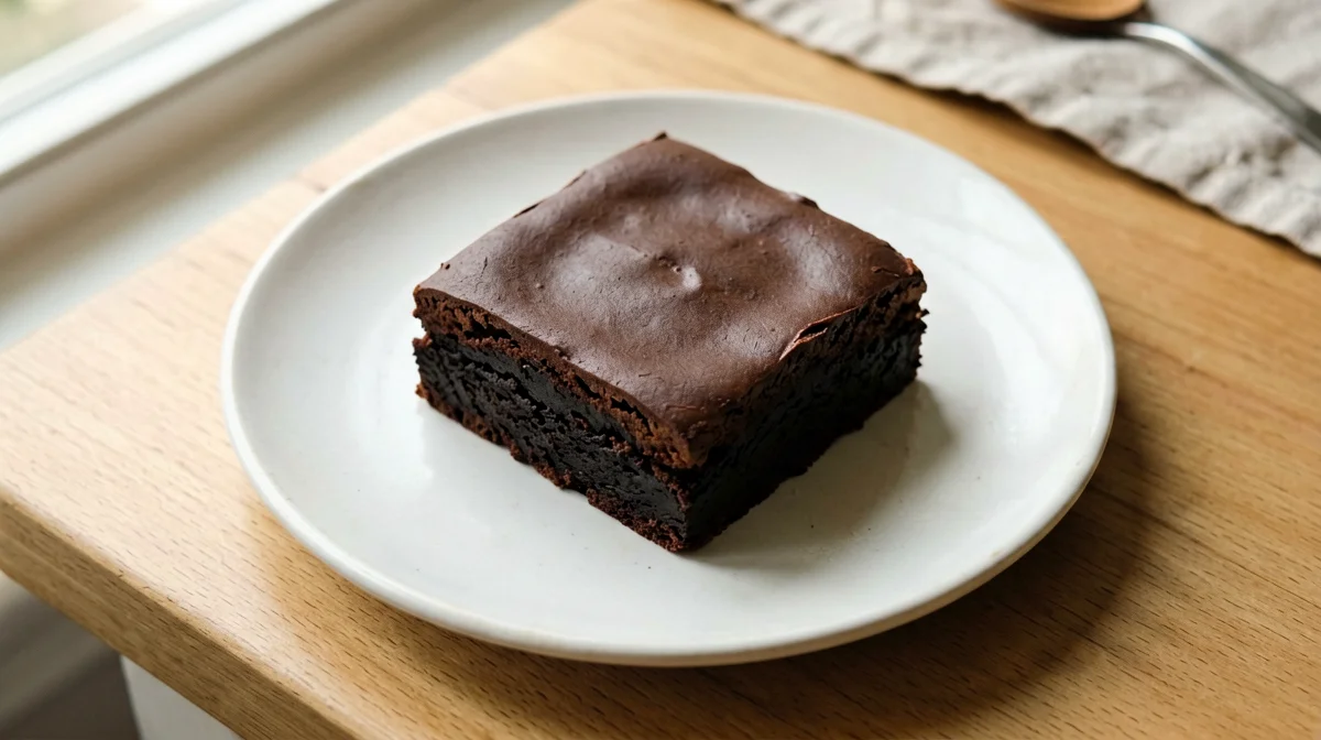 Vegan silken tofu dark chocolate brownie
