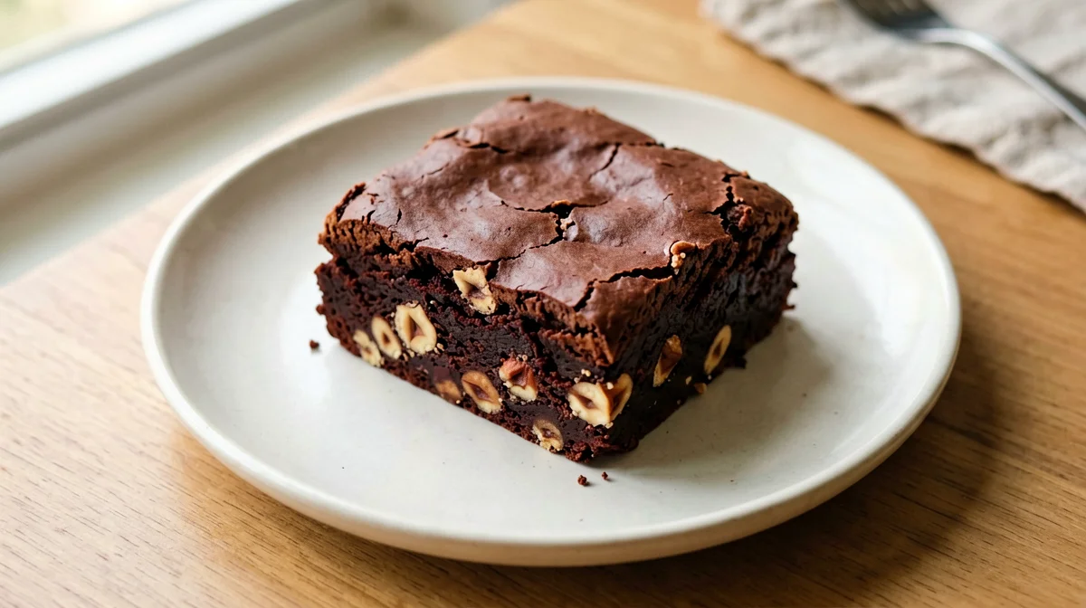 Brownie alla barbabietola e nocciole