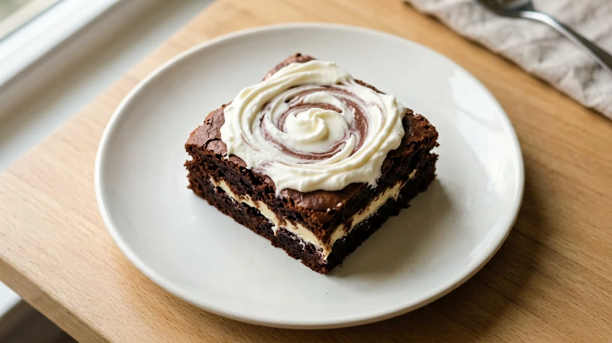 Ricotta swirl brownie