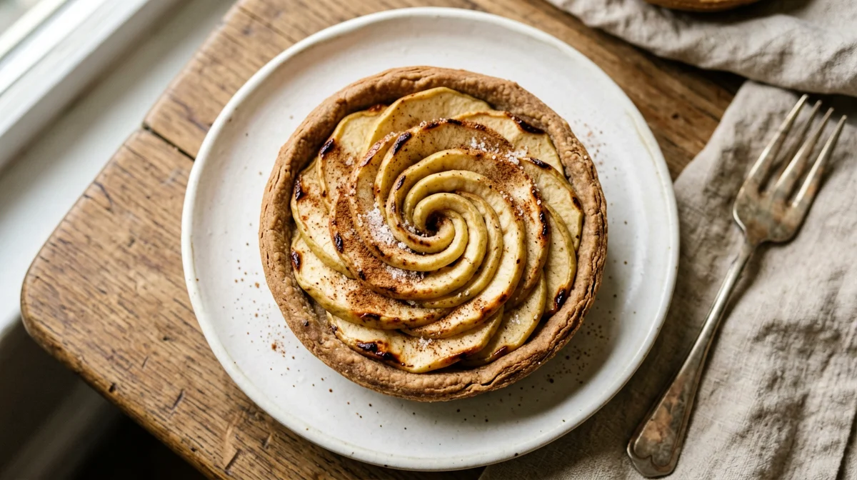 Crostatina di mele a fettine con frolla integrale
