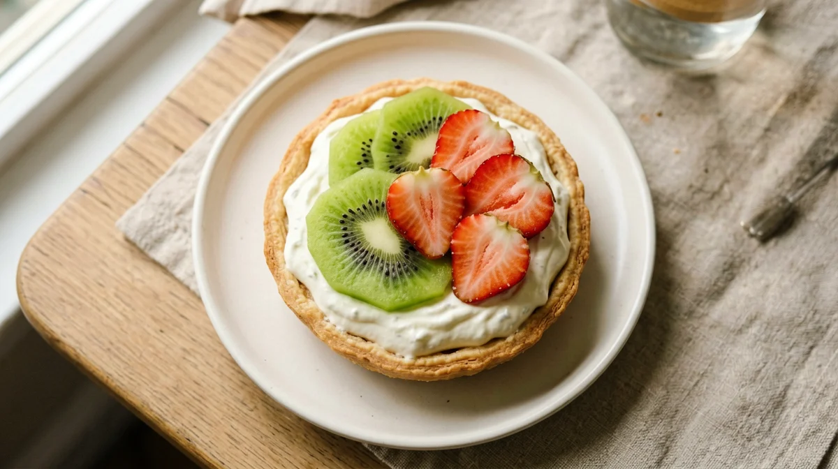 Crostatina di frutta fresca con crema di skyr