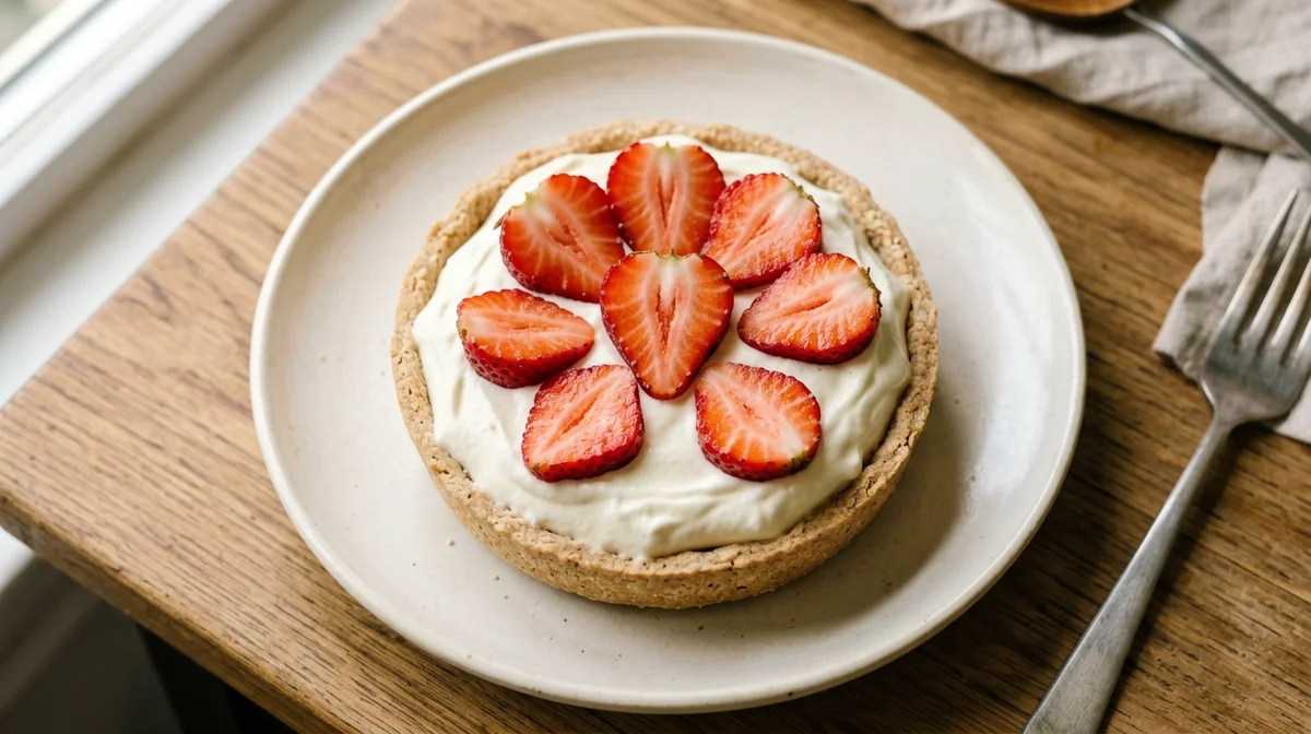 Strawberry tartlet with quark cream