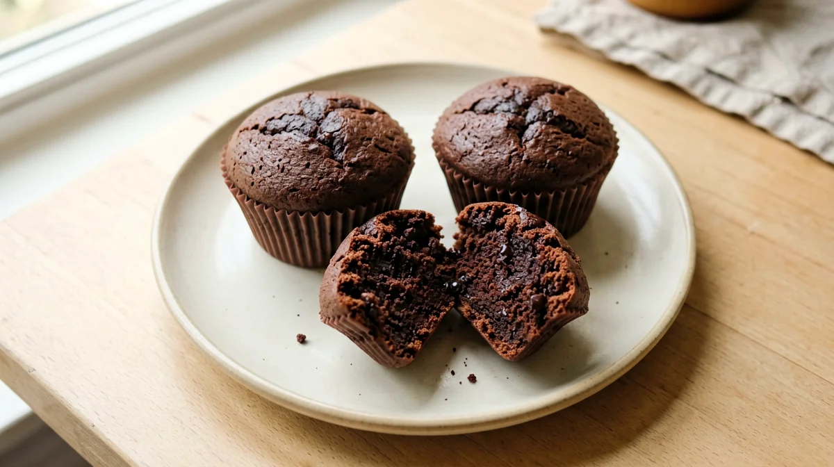 Muffin proteico al cacao con ricotta e albumi