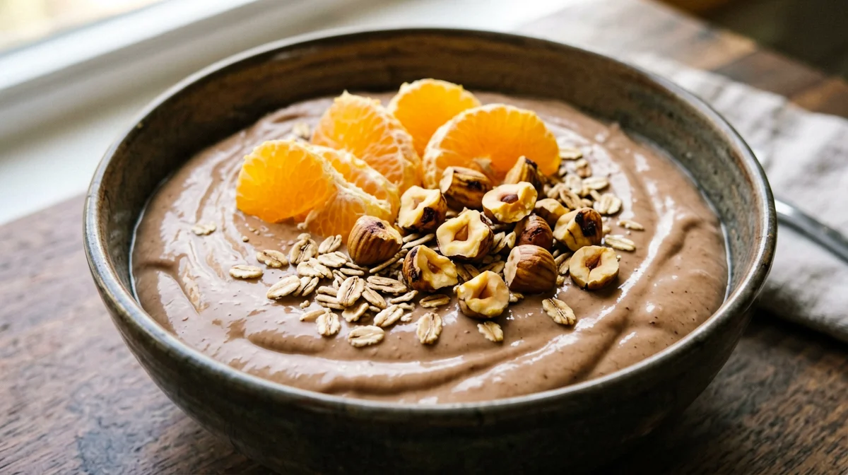 Yogurt greco con clementine, cacao e nocciole