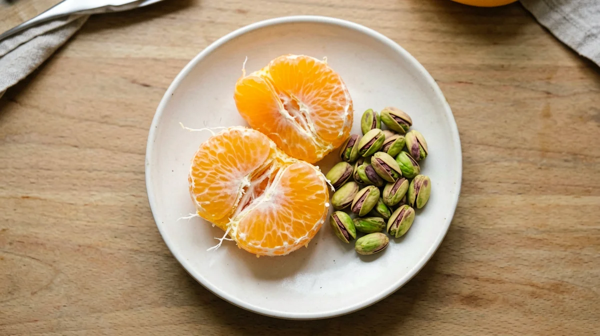 Clementine e pistacchi sgusciati